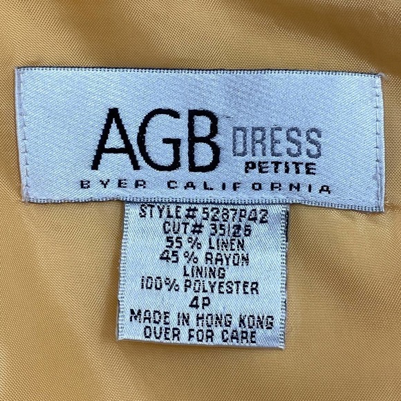 Agb Dress Petite Byer California Yellow Embroidered Sleeveless Sheath Mini Dress - Picture 11 of 13